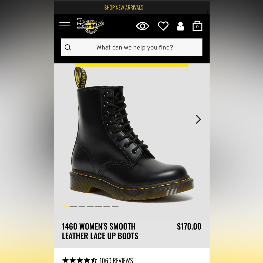 1460w Smooth Leather Boots
